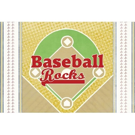 Carolines Treasures Carolines Treasures SB3077PLMT Baseball Rules Fabric Placemat SB3077PLMT